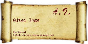 Ajtai Inge névjegykártya